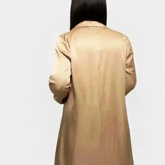 The Right Direction Satin Camel Midi Blazer - Picture 3 of 4